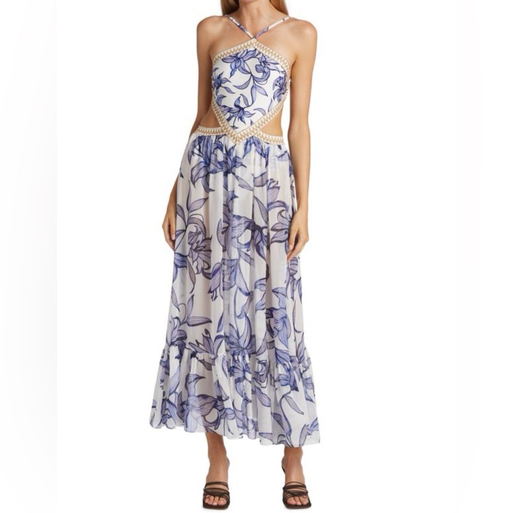 NWT! PatBo Stargazer Halter Maxi Dress